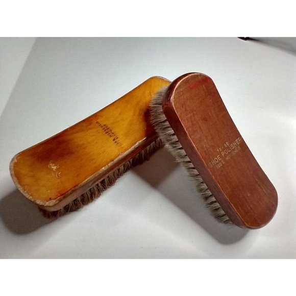 Vintage Sterilized Horse Hair SHOE SHINE BRUSH Unbranded 2 - Picture 1 of 12
